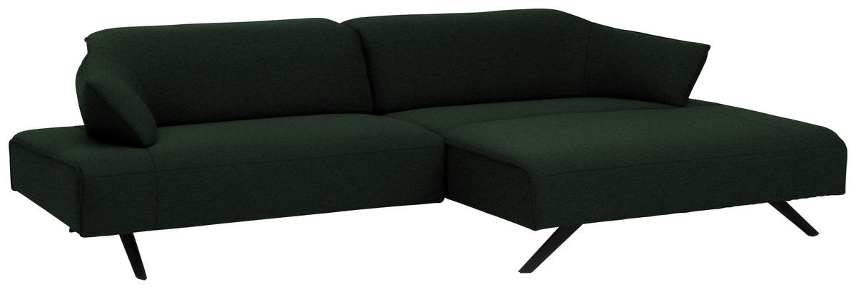 ECKSOFA in Struktur Grün  - Anthrazit/Grün, Design, Textil/Metall (276/165cm) - Himolla