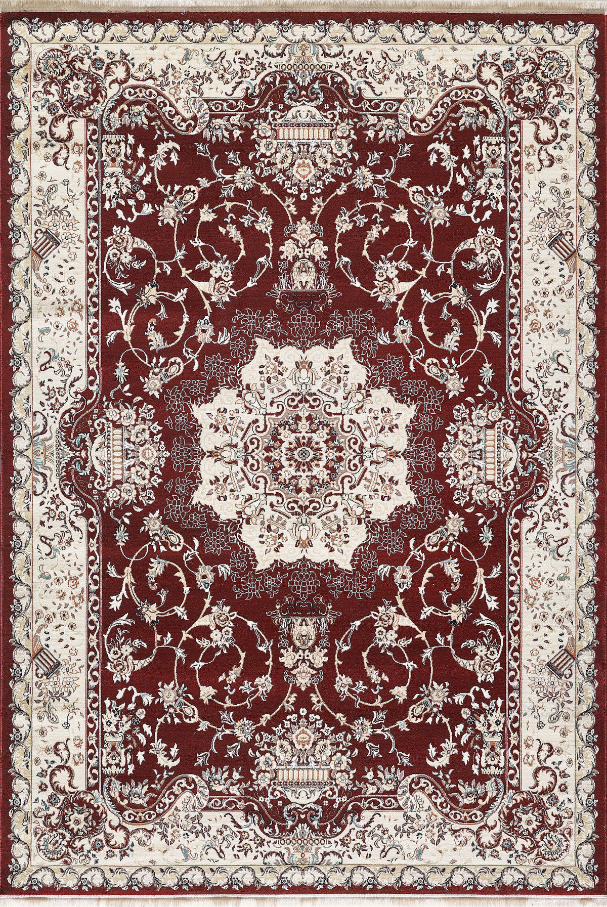 VINTAGE-TEPPICH 120/170 cm Semerkand Dunkelrot, Beige  - Beige/Dunkelrot, LIFESTYLE, Textil (120/170cm)