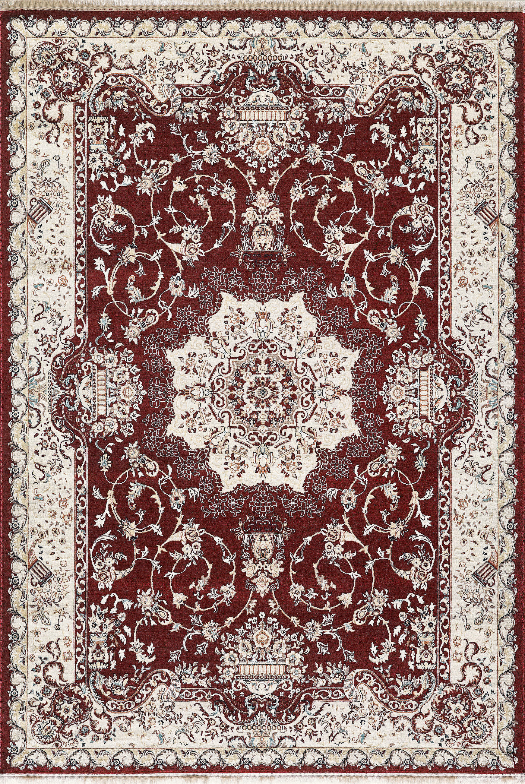Novel Vintage-Teppich Semerkand Dunkelrot, Beige 120x170 cm