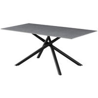 ESSTISCH in Metall, Keramik  - Schwarz/Grau, KONVENTIONELL, Keramik/Metall (180/76/90cm) - MID.YOU