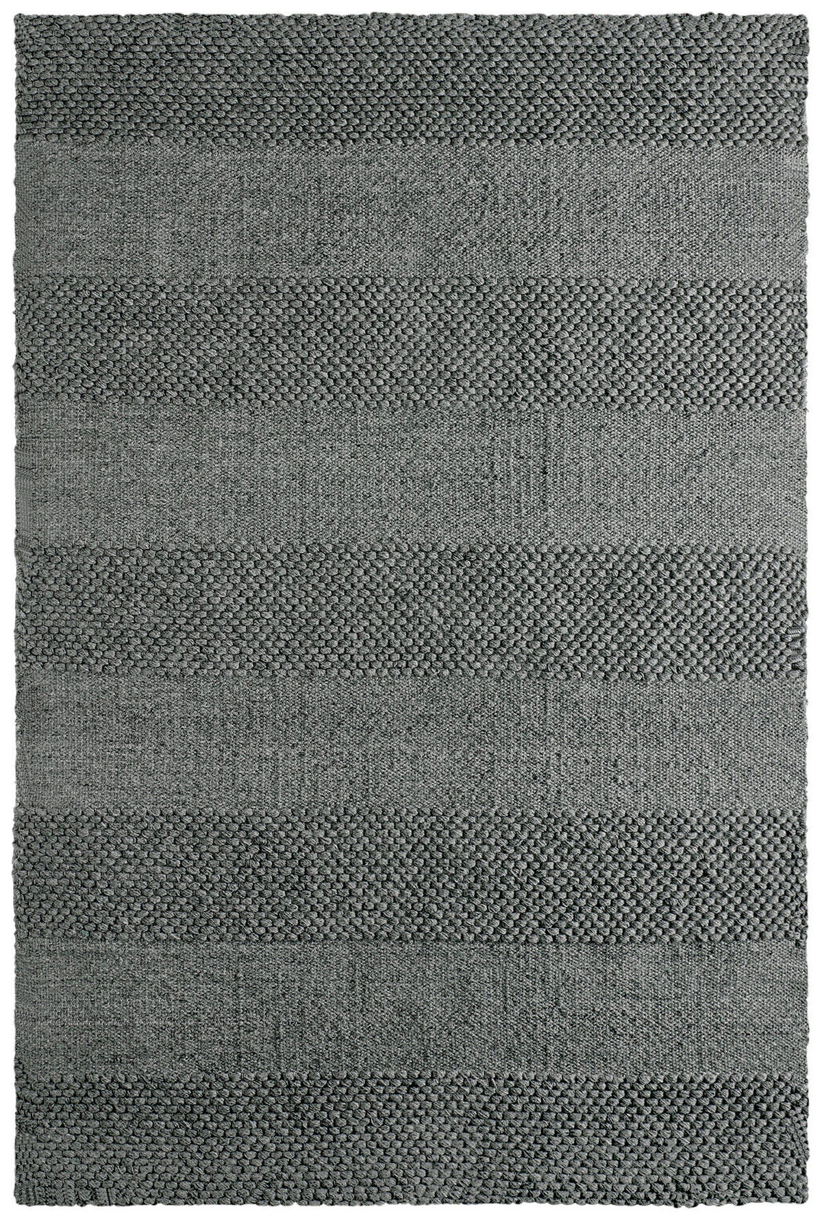 HANDWEBTEPPICH 80/150 cm Grau  - Grau, Basics, Textil (80/150cm) - Obsession