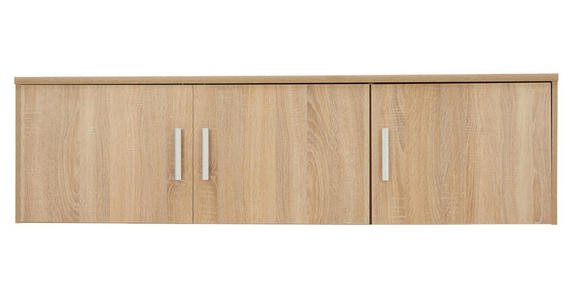 AUFSATZSCHRANK - Silberfarben/Sonoma Eiche, KONVENTIONELL, Holzwerkstoff/Metall (157/43/54cm) - Xora