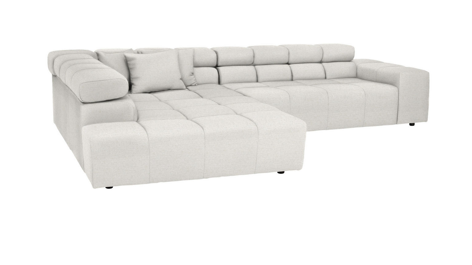 ECKSOFA Beige Flachgewebe - tolles Design
