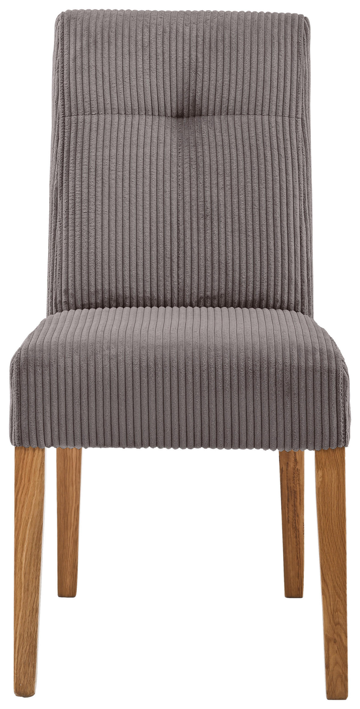 STUHL Cord Braun, Eichefarben Eiche massiv  - Eichefarben/Braun, KONVENTIONELL, Holz/Textil (47,5/91,5/63cm) - home24