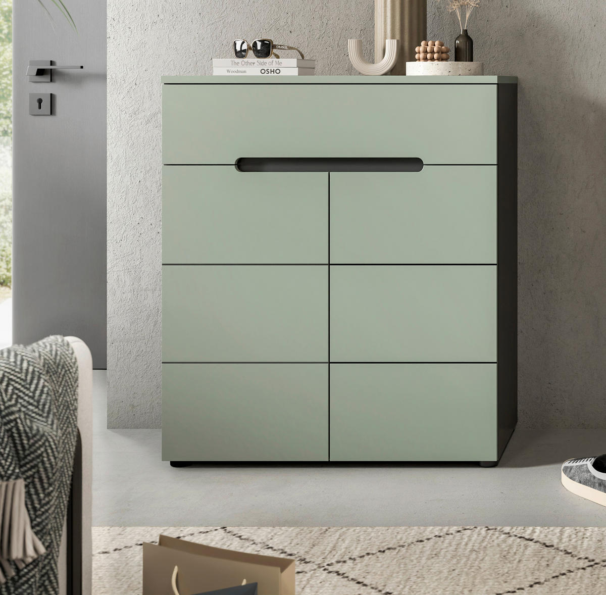 SKRINKA NA TOPÁNKY, 80/94/37 cm - čierna, Design, kompozitné drevo/plast (80/94/37cm) - Livetastic