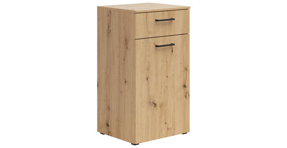 KOMMODE 45/83/40 cm in Eiche Artisan - Anthrazit/Schwarz, MODERN, Holzwerkstoff/Kunststoff (45/83/40cm) - Carryhome