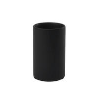LONČEK ZA ZOBNE ŠČETKE - črna, Konvencionalno, keramika (7/10.5cm) - Aquanova