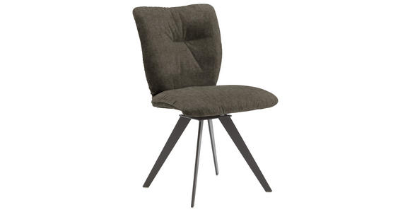 STUHL in Textil Braun, Schwarz - Schwarz/Braun, Design, Textil/Metall (52/88/63cm) - Voleo