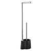 WC-BÜRSTENKOMBINATION in Metall, Kunststoff  Kunststoff   - Chromfarben/Schwarz, Basics, Kunststoff/Metall (13/66,5/16cm) - Wenko
