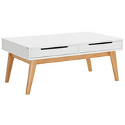 COUCHTISCH in Holz, Holzwerkstoff 110/65/46 cm - Eichefarben/Weiß, Design, Holz/Holzwerkstoff (110/65/46cm) - Hom`in