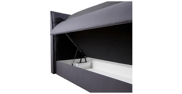 BOXSPRINGBETT 160/200 cm  in Anthrazit  - Wengefarben/Anthrazit, KONVENTIONELL, Holz/Textil (160/200cm) - Xora