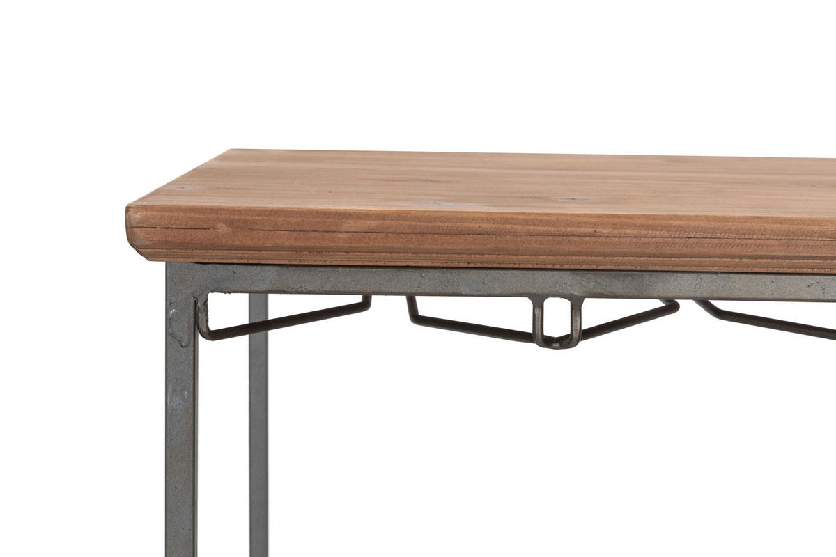WEINREGAL  - Schwarz/Naturfarben, LIFESTYLE, Holz/Metall (51/137/39cm) - Livetastic