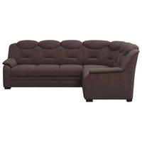 ECKSOFA 263/211 cm  in Chenille Braun Bettkasten, Rücken echt  263/211 cm  - Schwarz/Braun, Basics, Kunststoff/Textil (263/211cm) - MID.YOU