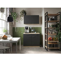 BUFFET 100/200/60 cm  in  - Eichefarben/Silberfarben, Basics, Holzwerkstoff/Metall (100/200/60cm) - Respekta