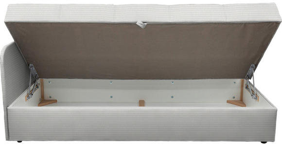 LIEGE  in Cord Grauweiß  - Grauweiß/Schwarz, Basics, Kunststoff/Textil (95/90/205cm) - Xora