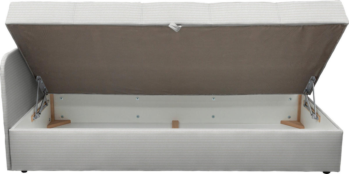 LIEGE  in Cord Grauweiß  - Grauweiß/Schwarz, Basics, Kunststoff/Textil (95/90/205cm) - Xora