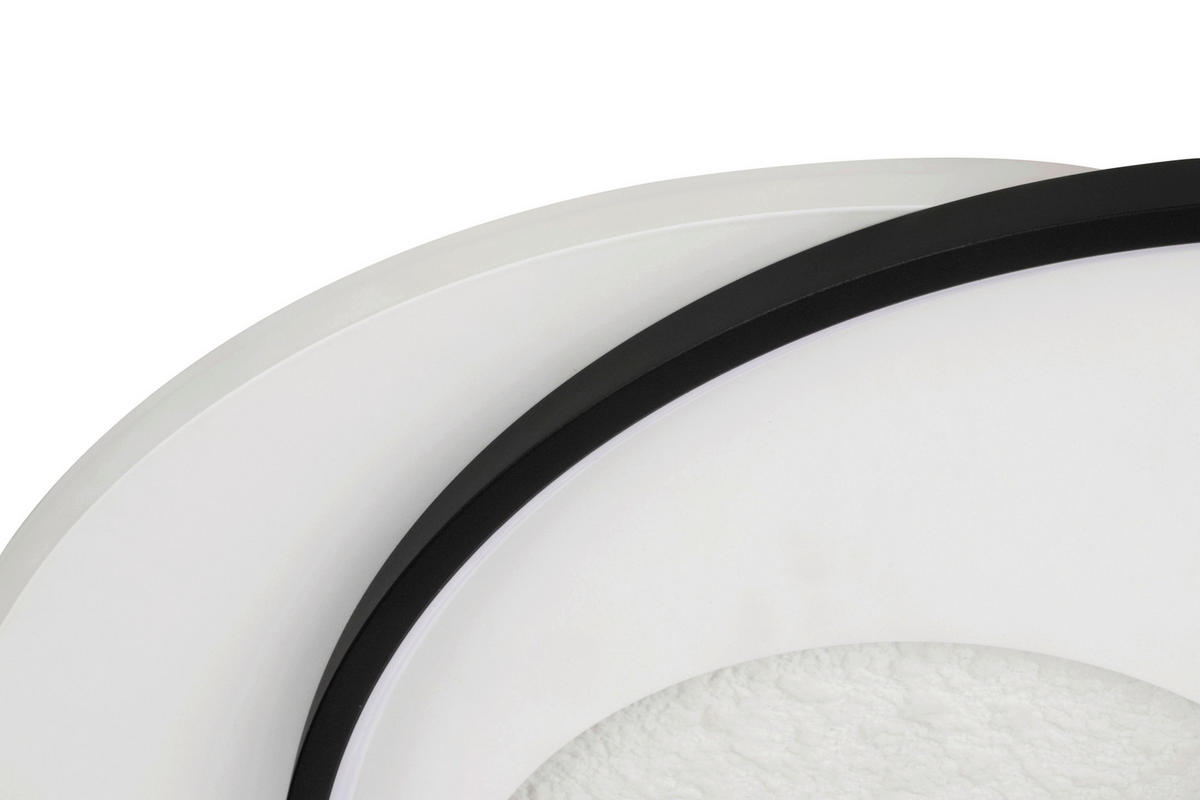 LED-DECKENLEUCHTE Laredo 58/50/10,5 cm  - Schwarz/Weiß, Basics, Kunststoff/Metall (58/50/10,5cm) - Novel