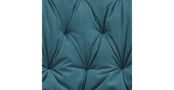 STUHL Feincord Schwarz, Dunkelblau  - Schwarz/Dunkelblau, Design, Textil/Metall (54/85/63cm) - Carryhome