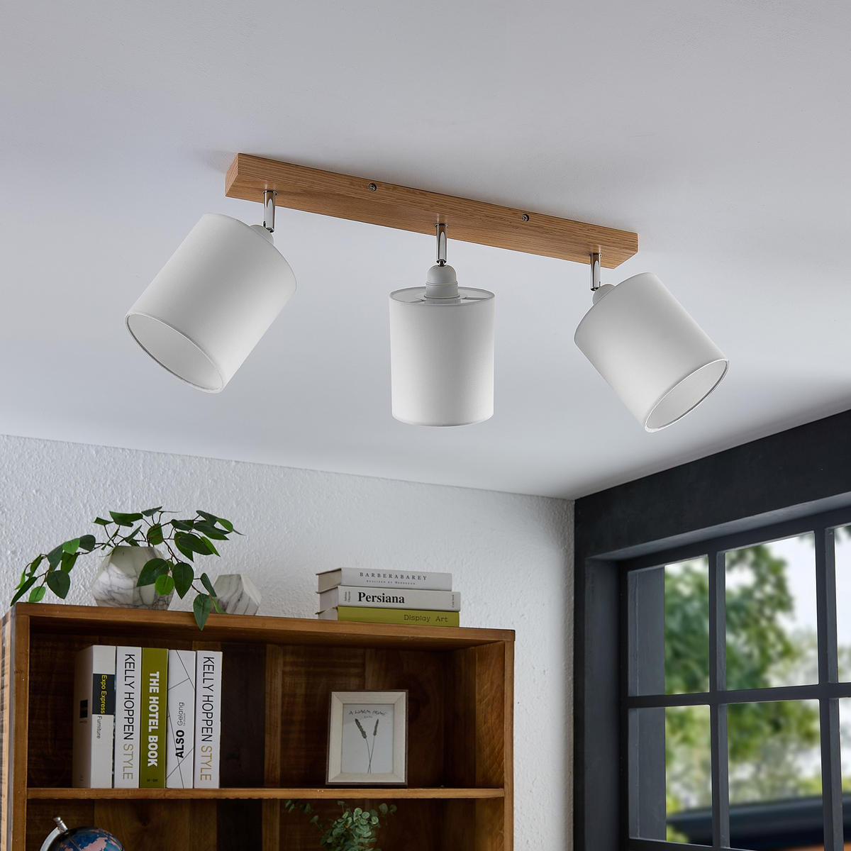 STRAHLER Sofia 82/38/26 cm  - Eschefarben/Weiß, Natur, Holz/Textil (82/38/26cm) - Marama