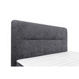 BOXSPRINGBETT 140/200 cm  in Dunkelgrau  - Dunkelgrau/Schwarz, Design, Textil/Metall (140/200cm) - Esposa