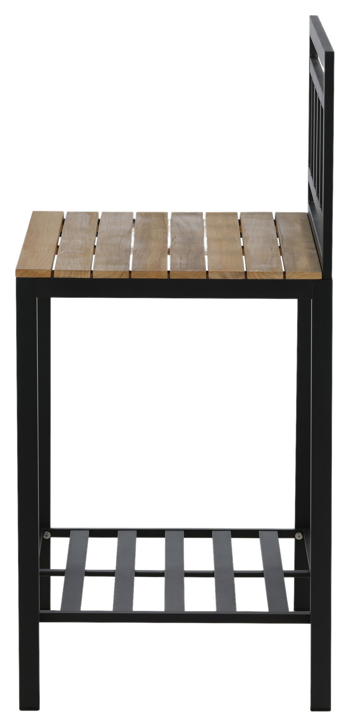 OUTDOORKÜCHE - Schwarz/Teakfarben, KONVENTIONELL, Holz/Metall (90/127/60cm) - Gardenson
