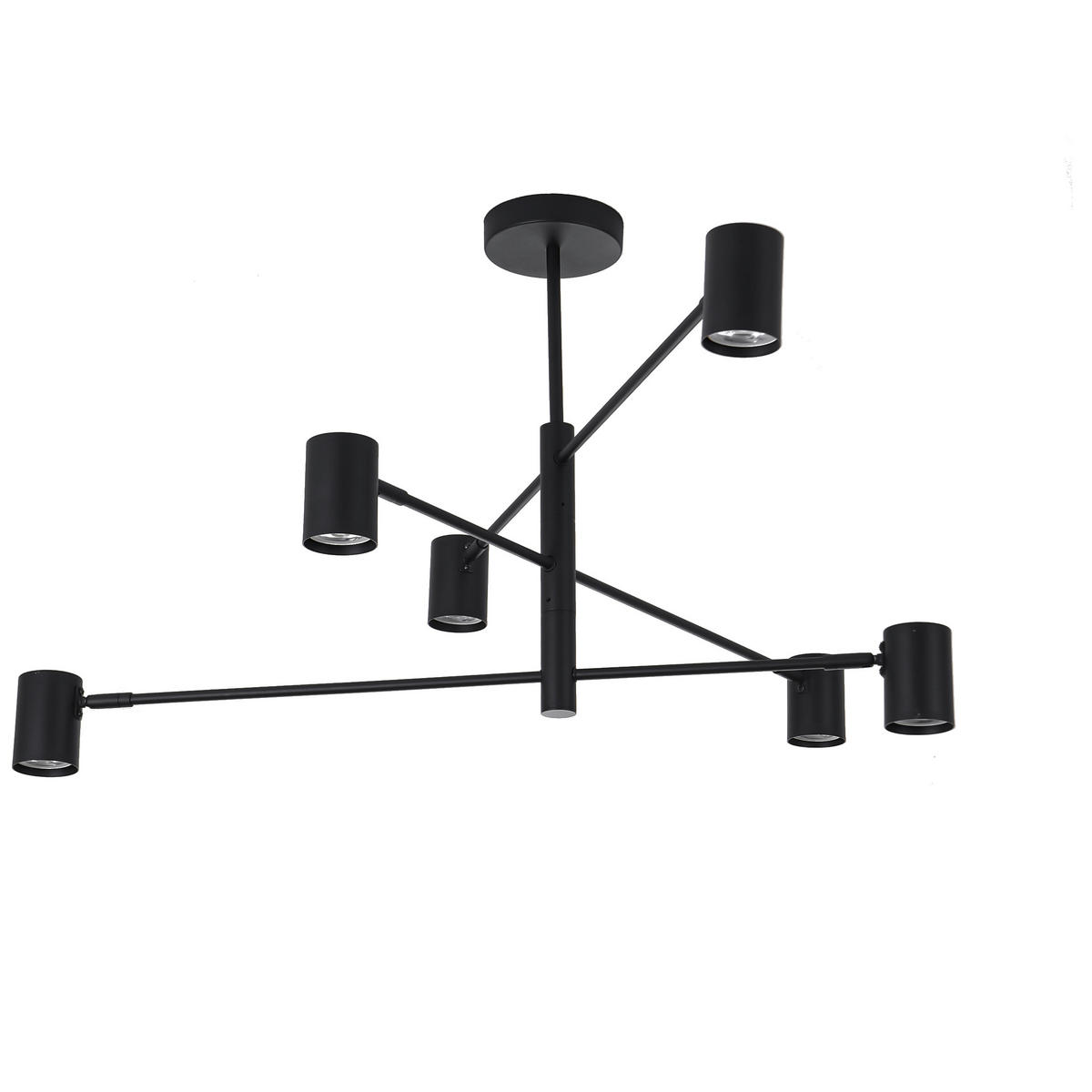 DECKENLEUCHTE Snow 80/12/44.5 cm   - Schwarz, Design, Metall (80/12/44.5cm)