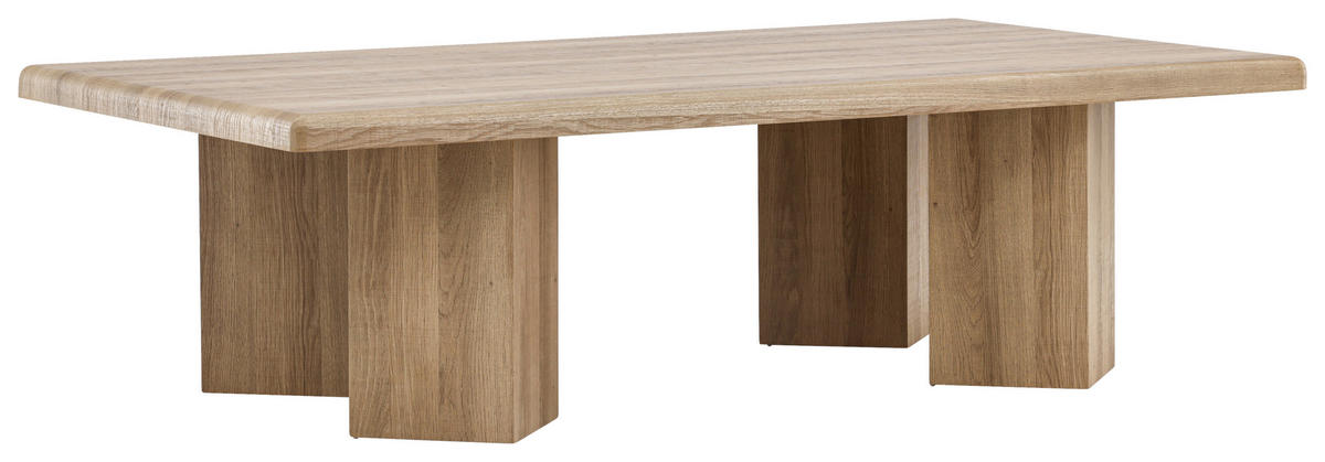 COUCHTISCH Pappel furniert 140/80/40 cm quadratisch Hellbraun  - Hellbraun, Design, Holz (140/80/40cm) - Livetastic
