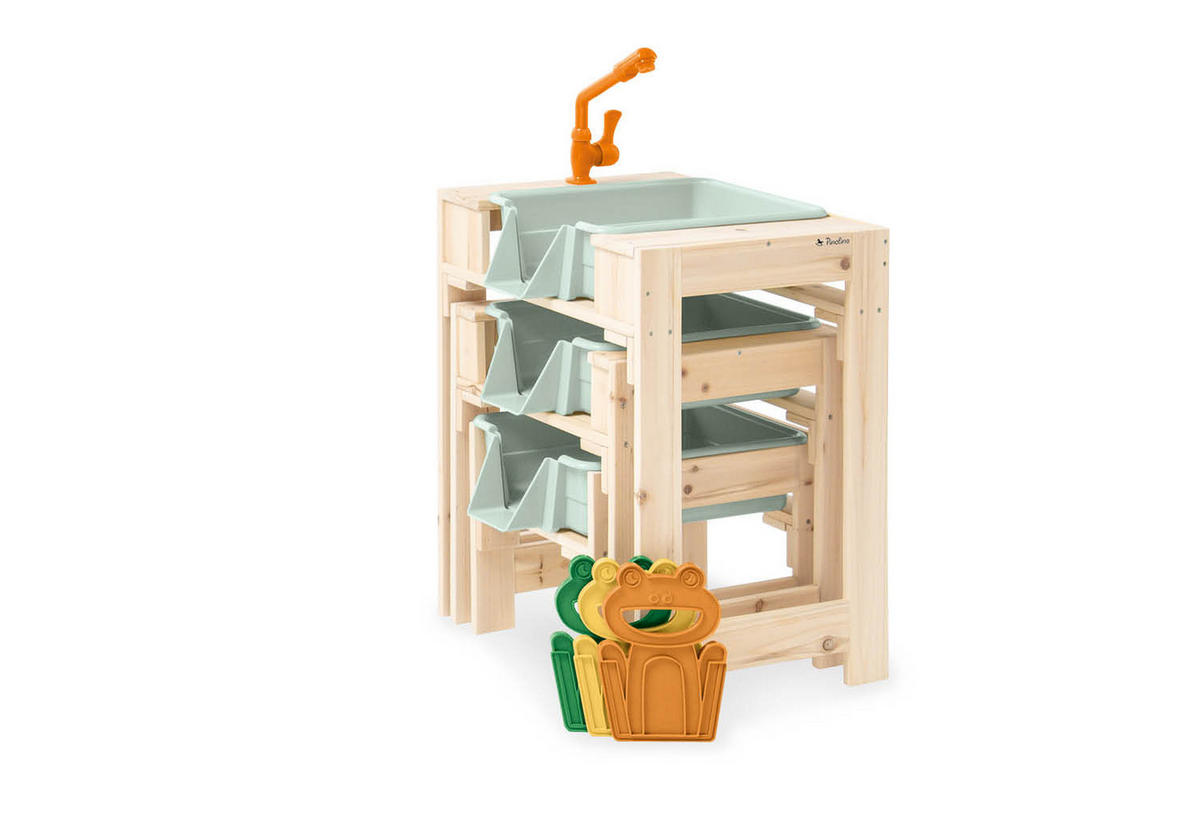SAND- UND WASSERTISCH FROLINO  - Naturfarben, Basics, Holz (39,5/61/98cm) - Pinolino
