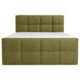 BOXBETT 180/200 cm  in Olivgrün  - Chromfarben/Olivgrün, MODERN, Holz/Holzwerkstoff (180/200cm) - Esposa