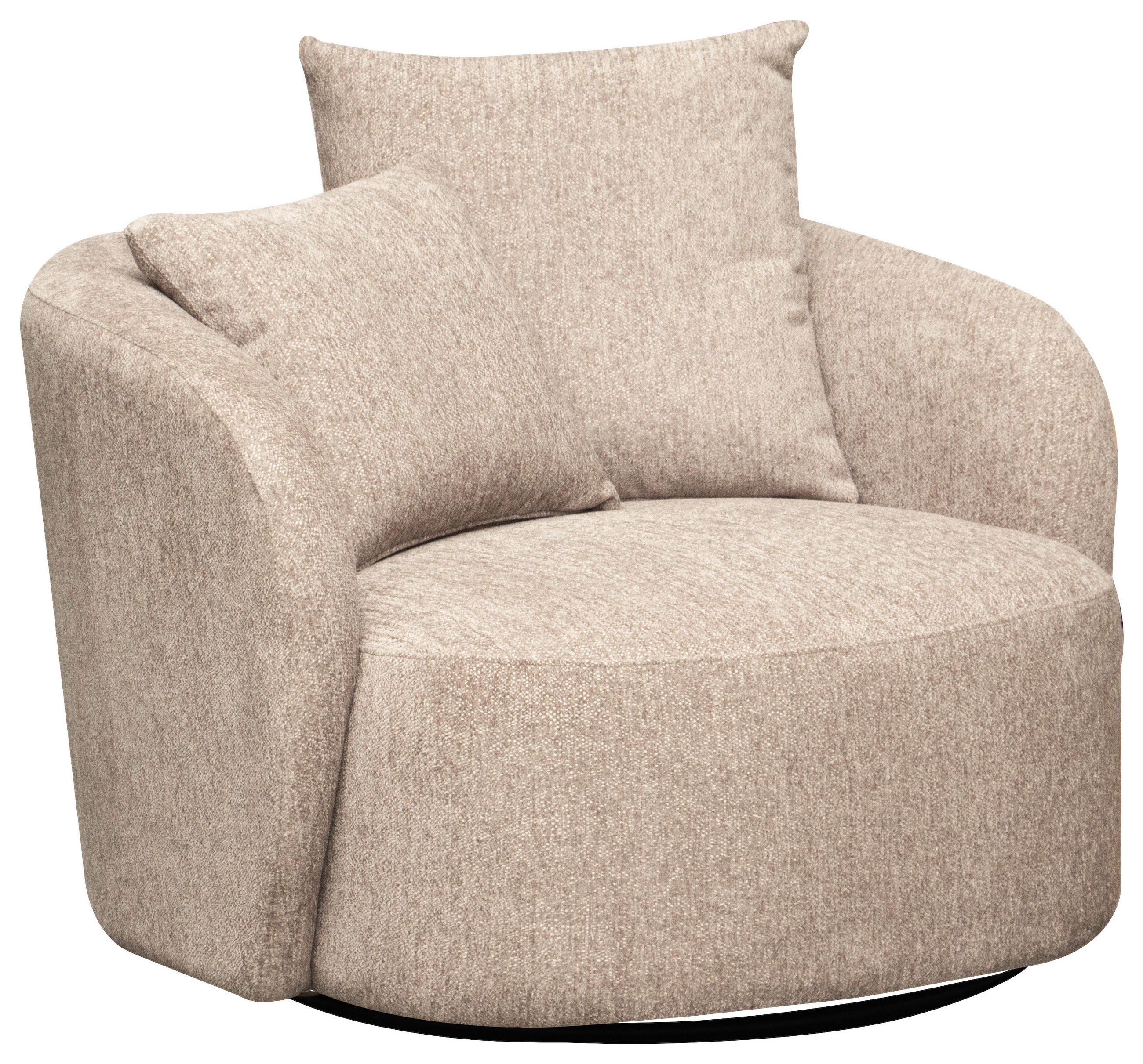 SESSEL in Webstoff Taupe  - Taupe/Dunkelgrau, Design, Holz/Textil (101/82/97cm) - Carryhome
