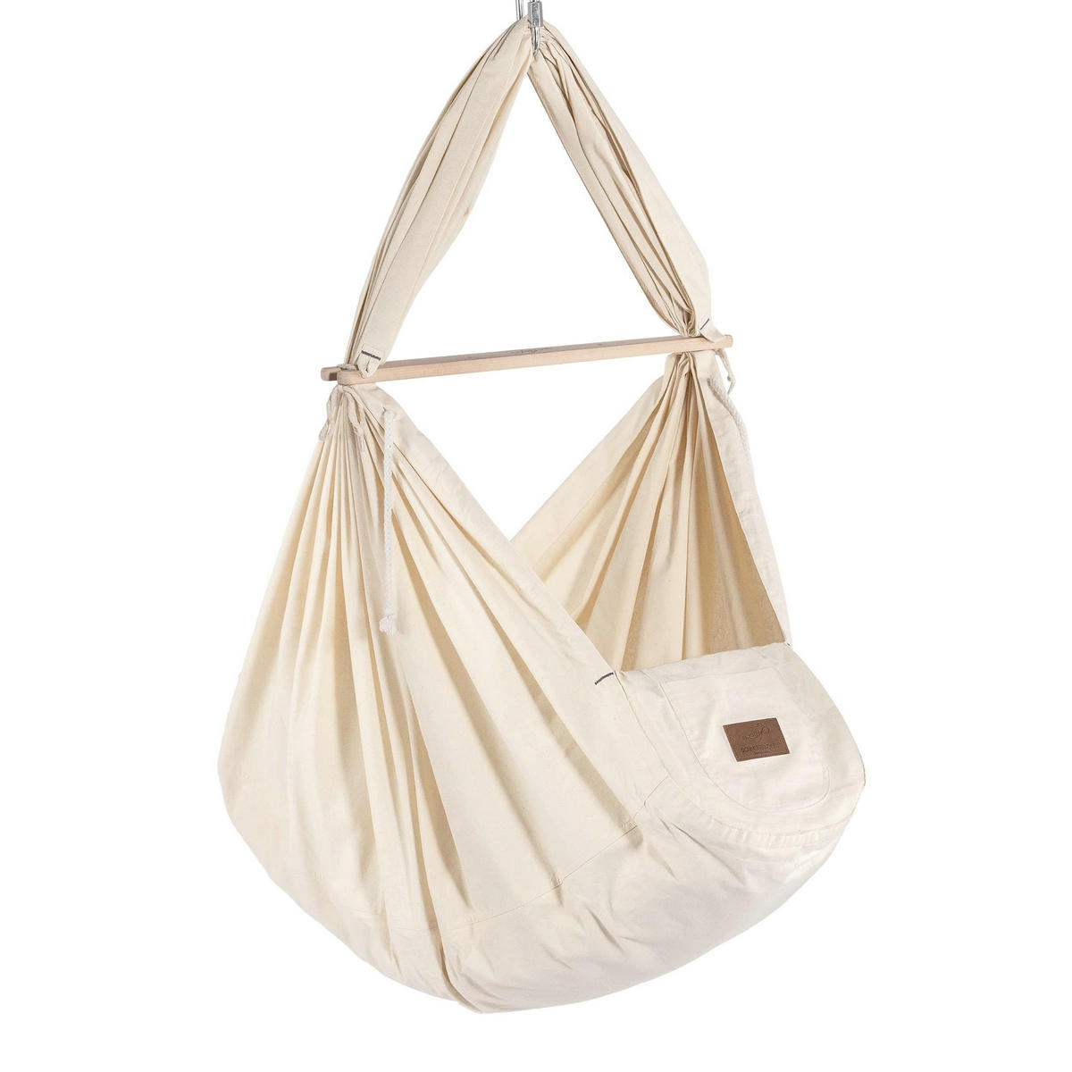 FEDERWIEGE BEIGE Buche  Beige, Weiß  - Beige/Weiß, Basics, Holz/Textil (135/194/135cm) - SCHMUSEWOLKE