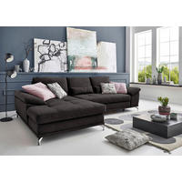 ROHOVÁ SEDAČKA, textil, černá - barvy stříbra/černá, Konvenční, kov/textil (176/301cm) - Sit & More