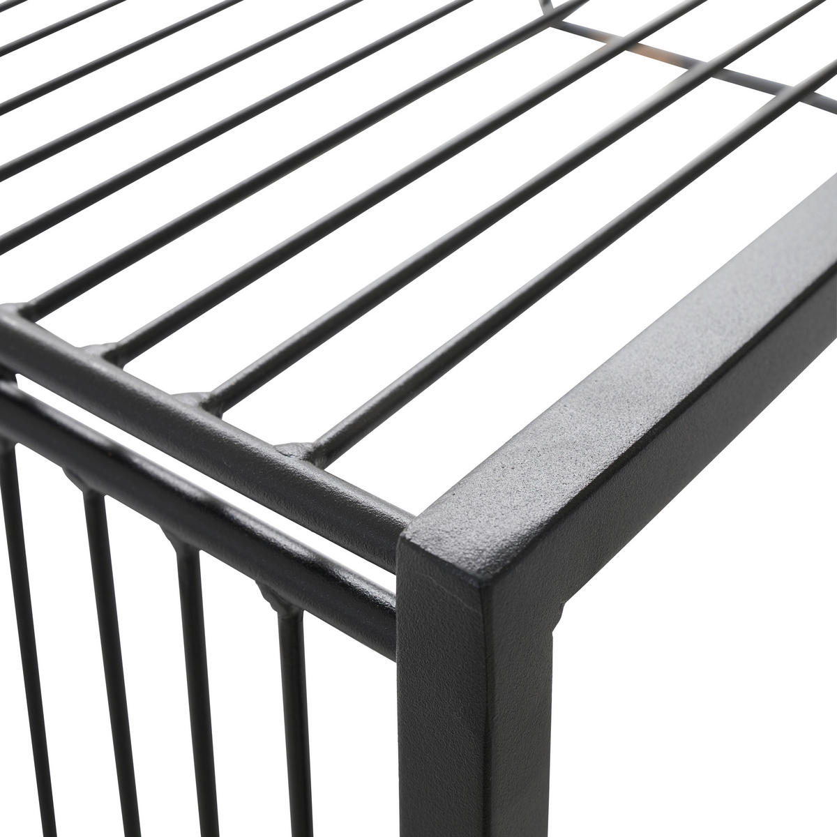 KONFERENČNÍ STOLEK, černá, bílá, kov, sklo, 90/60/40 cm - bílá/černá, Design, kov/sklo (90/60/40cm) - Livetastic