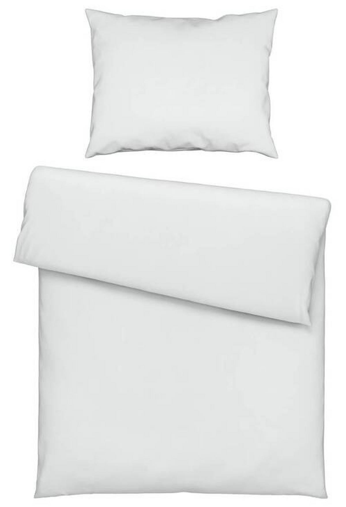 BETTWÄSCHESET Satin 200/210 cm  65 cm/100 cm  - Weiss, Basics, Textil (200/210cm) - Novel