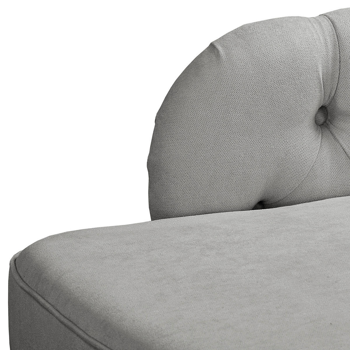 RÉCAMIERE Pako in Mikrofaser Grau  - Braun/Grau, Design, Holz/Textil (185/93/75cm) - Livetastic