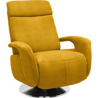 RELAXSESSEL Textil Gelb  - Edelstahlfarben/Gelb, Konventionell, Textil/Metall (84/109/88cm) - Beldomo System