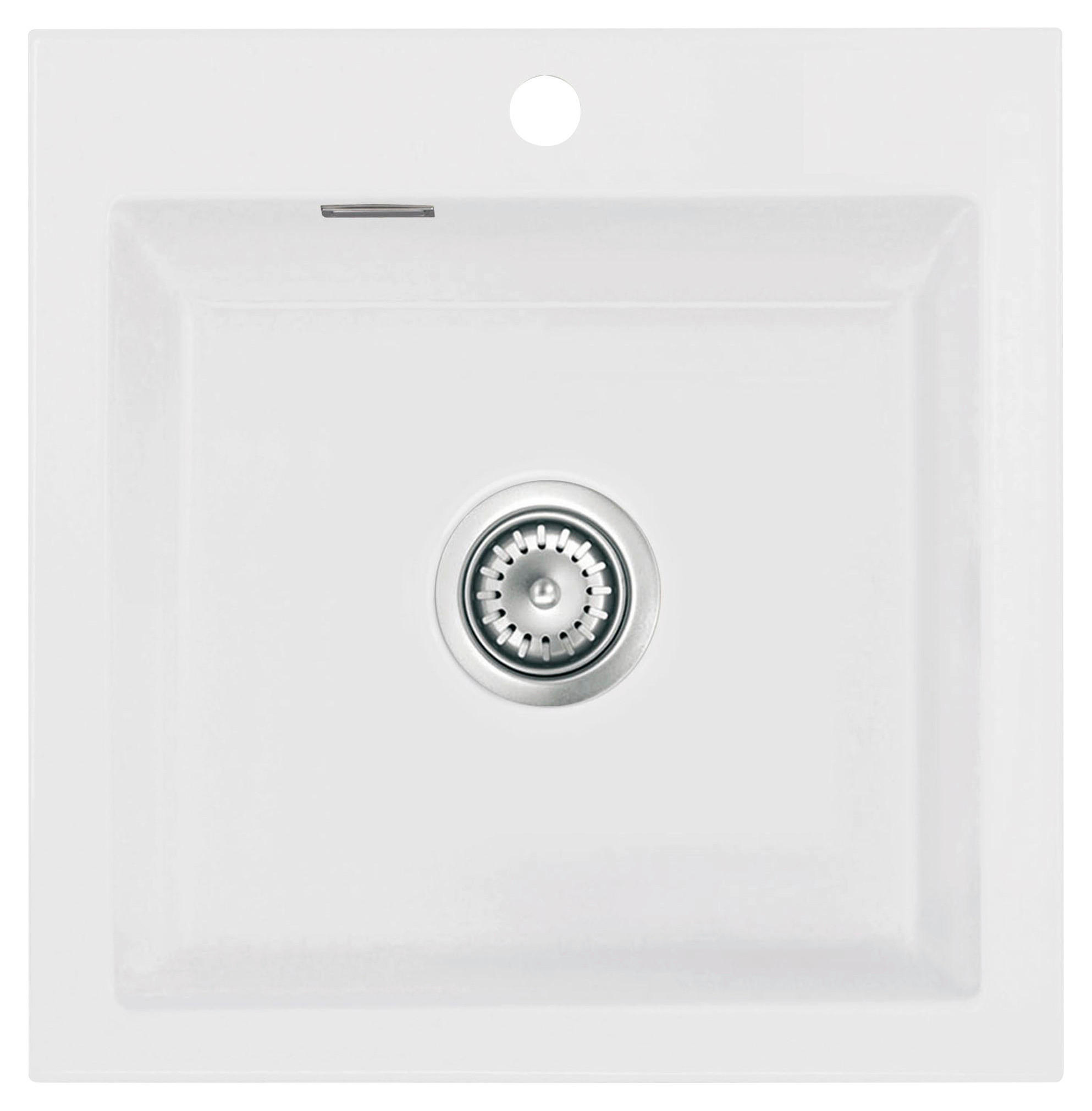 SPÜLE Mera 51 / 50010113  - Weiß, Basics, Keramik (51/51/20cm) - Systemceram