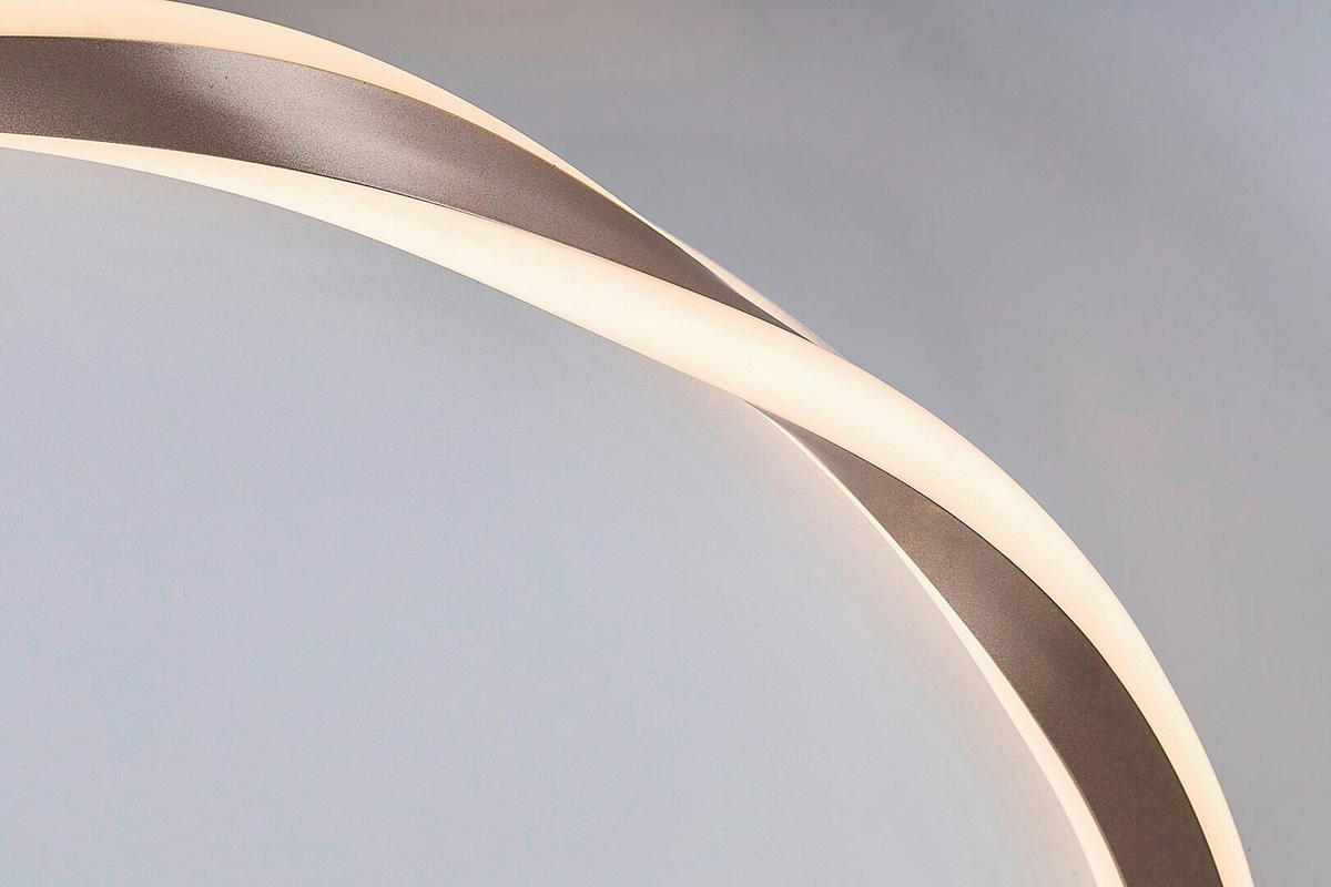 LED PLAFONJERA MATHIOLA  - bela/zlatna, Osnovno, metal/plastika (56/6cm)