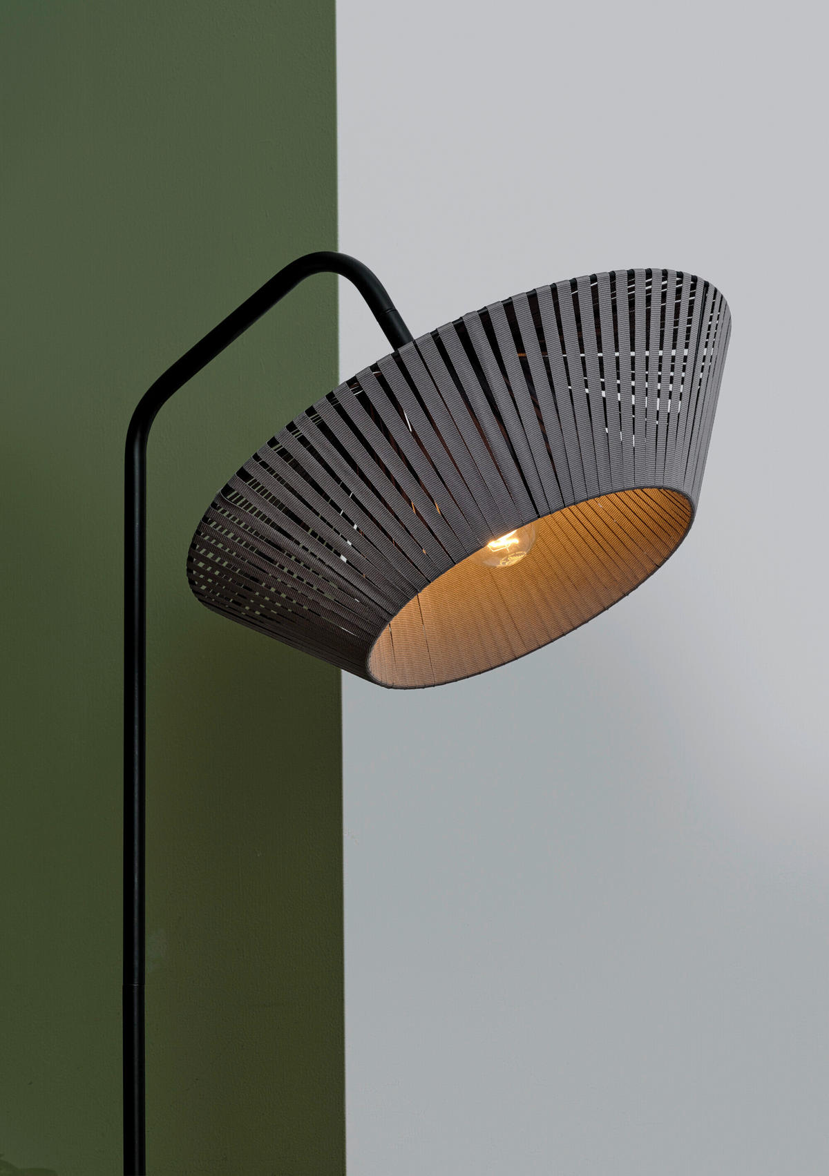 STEHLEUCHTE 40,5/56,8/164 cm   - Dunkelgrau, Basics, Textil/Metall (40,5/56,8/164cm) - Osram