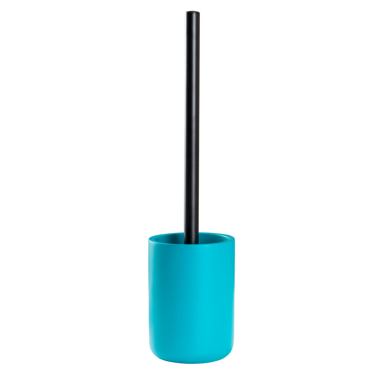 WC-BÜRSTENGARNITUR in Metall  Kunststoff   - Petrol/Schwarz, Basics, Kunststoff/Metall (9,4/36,8/9,4cm) - Sadena