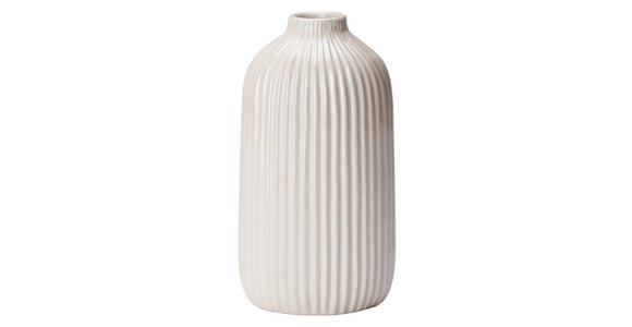 VASE 16,5 cm - Weiß, Design, Keramik (8,6/16,5cm) - Ambia Home