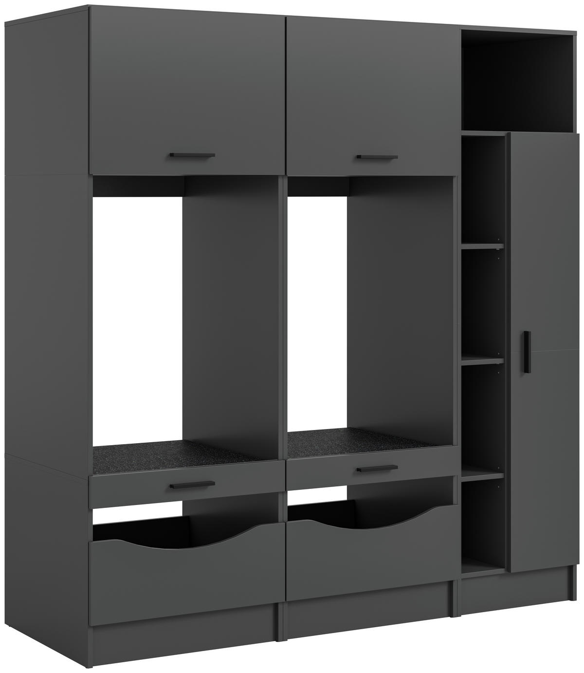 HAUSWIRTSCHAFTSRAUM 182/195/68 cm  in Anthrazit  - Anthrazit, Basics, Holzwerkstoff (182/195/68cm) - MID.YOU