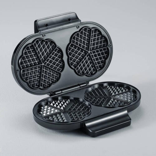 WAFFELEISEN  - Schwarz, Basics, Metall (24,2/10/35,1cm) - Severin