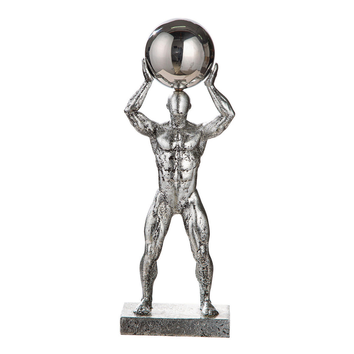 SKULPTUR - Silberfarben, Basics, Kunststoff (12/33,5/7cm)