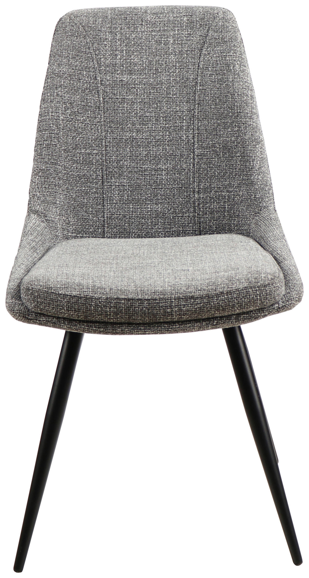 STUHL  in Eisen Leinenoptik Holz, Metall, Textil  - Schwarz/Grau, MODERN, Holz/Textil (49/88/59cm) - MID.YOU