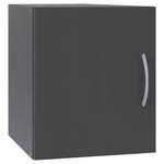 AUFSATZSCHRANK 40/40/40 cm   - Alufarben/Graphitfarben, KONVENTIONELL, Holzwerkstoff/Kunststoff (40/40/40cm) - Xora