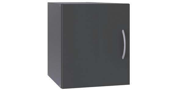 AUFSATZSCHRANK 40/40/40 cm   - Alufarben/Graphitfarben, KONVENTIONELL, Holzwerkstoff/Kunststoff (40/40/40cm) - Xora