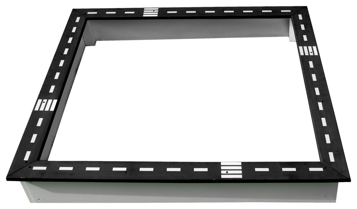 SANDKASTEN  - Weiss/Schwarz, Konventionell, Holz (126,8/17/127cm)