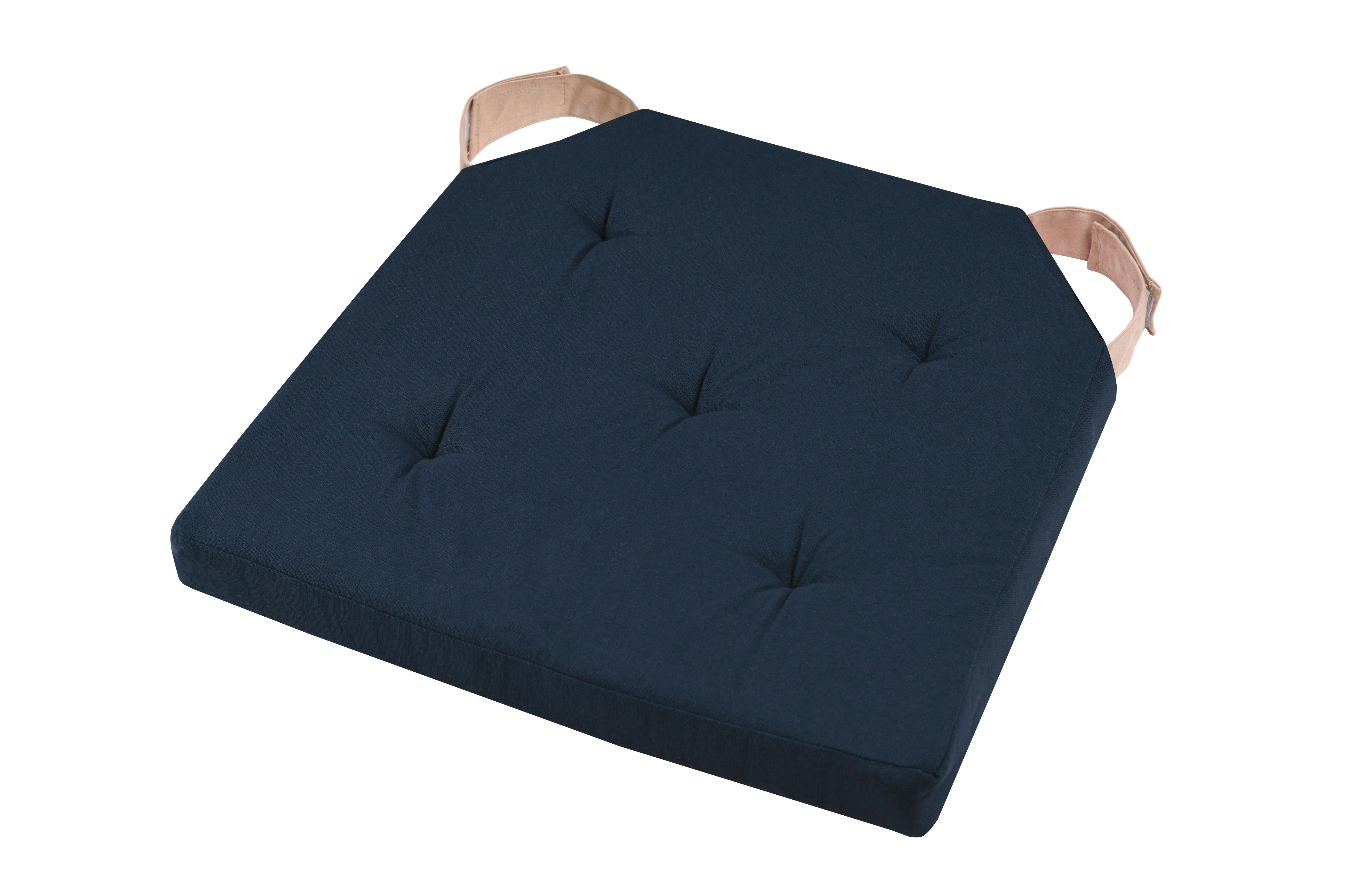 BLAZINA ZA STOL  MARIS       38/38/4 cm       - temno modra, Konvencionalno, tekstil (38/38/4cm)