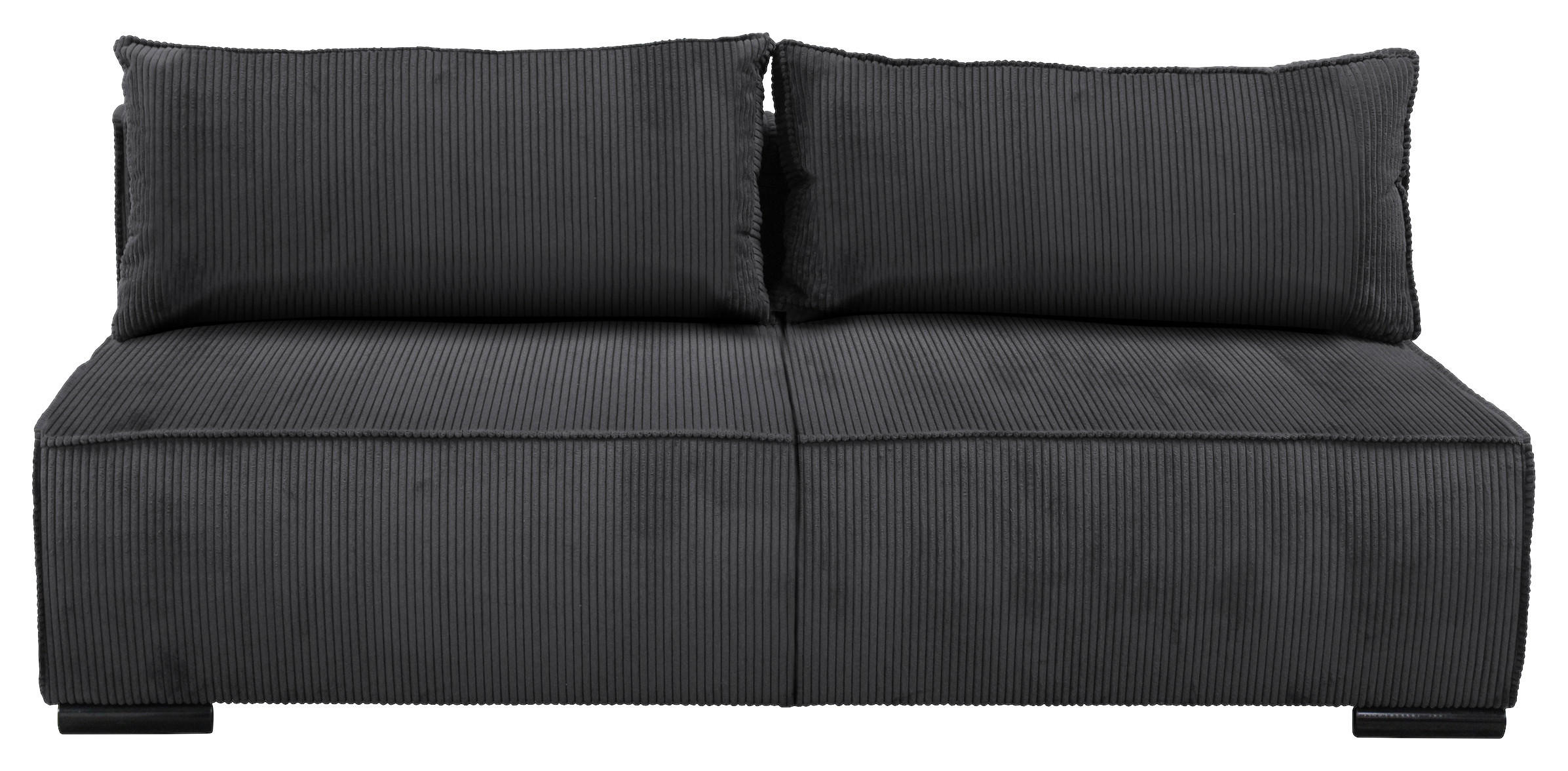SCHLAFSOFA in Struktur Dunkelgrau  - Dunkelgrau/Schwarz, Design, Kunststoff/Textil (202/90/99cm) - MID.YOU